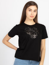 Womens Printed Round Neck T-Shirt